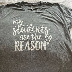 Next Level apparel Teacher Tshirt size XL